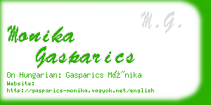 monika gasparics business card